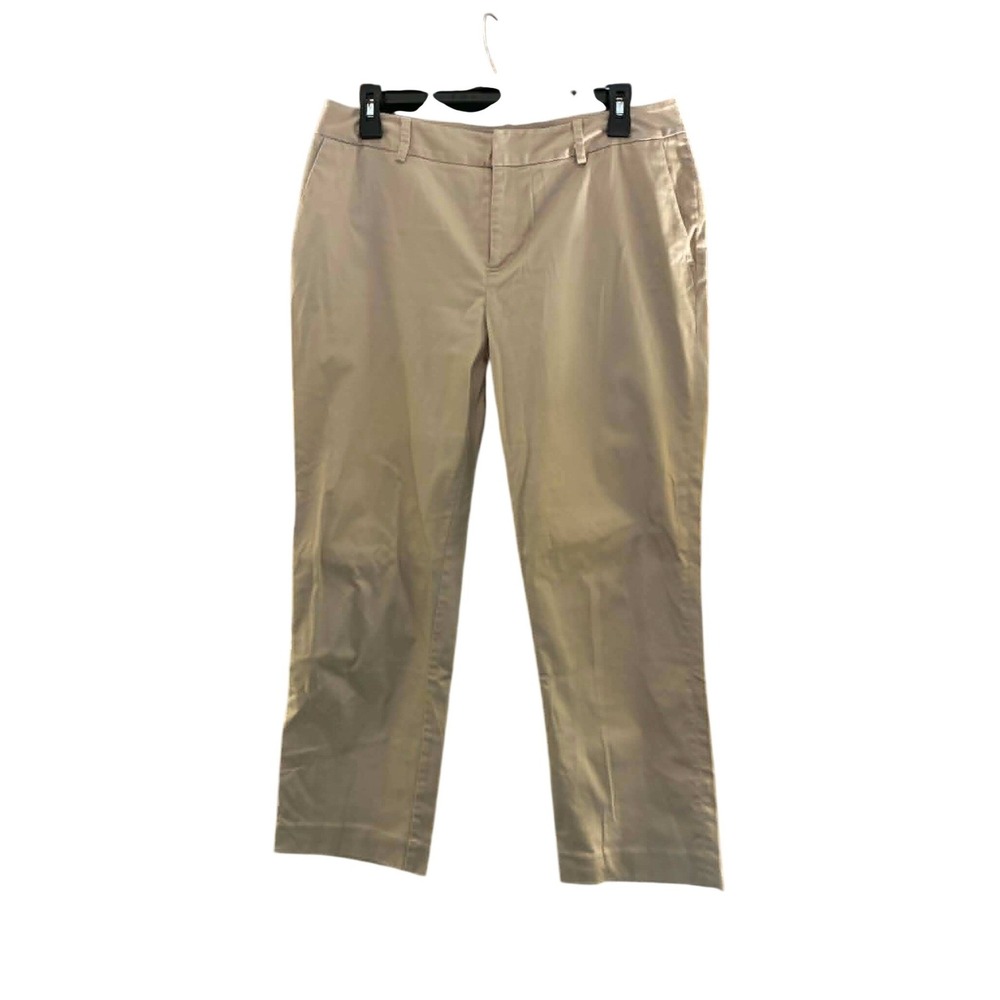 Coldwater Creek Natural Fit Pants Womens 8 Tan Stretch Khaki Chino Preppy Casual